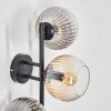 Koyoto Kogellampje, Wandlamp Amber, Duidelijk, Rookkleurig, 3-lichts