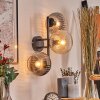 Koyoto Kogellampje, Wandlamp Amber, Duidelijk, Rookkleurig, 3-lichts