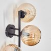 Koyoto Kogellampje, Wandlamp Amber, 3-lichts