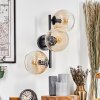 Koyoto Kogellampje, Wandlamp Amber, Duidelijk, 3-lichts