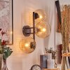 Koyoto Kogellampje, Wandlamp Amber, Duidelijk, 3-lichts