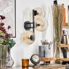 Koyoto Kogellampje, Wandlamp Amber, Duidelijk, 3-lichts