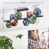 Ripoll Plafondlamp, Kogellampje Blauw, Groen, Koperkleurig, 8-lichts