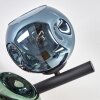 Ripoll Plafondlamp, Kogellampje Blauw, Groen, Koperkleurig, 8-lichts