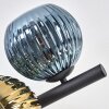 Koyoto Plafondlamp, Kogellampje Blauw, Goud, Groen, 8-lichts