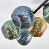 Koyoto Plafondlamp, Kogellampje Blauw, Goud, Groen, 5-lichts