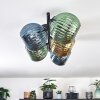 Koyoto Plafondlamp, Kogellampje Blauw, Goud, Groen, 5-lichts