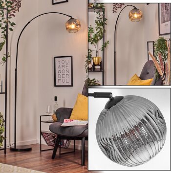 Ripoll Staande lamp, Booglampen Zwart, 1-licht