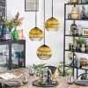 Koyoto Hanglamp, Kogellampje, Cluster hanglamp 30 cm Goud, Duidelijk, 3-lichts