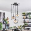 Koyoto Hanglamp, Kogellampje, Cluster hanglamp 30 cm Amber, Duidelijk, 3-lichts