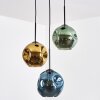 Ripoll Hanglamp, Kogellampje, Cluster hanglamp Blauw, Goud, Groen, 3-lichts