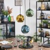 Ripoll Hanglamp, Kogellampje, Cluster hanglamp Blauw, Goud, Groen, 3-lichts
