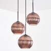 Koyoto Hanglamp, Kogellampje, Cluster hanglamp 30 cm Koperkleurig, 3-lichts