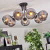 Ripoll Plafondlamp, Kogellampje Rookkleurig, 7-lichts