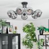 Ripoll Plafondlamp, Kogellampje Rookkleurig, 7-lichts