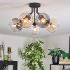 Koyoto Plafondlamp, Kogellampje 52 cm Amber, Duidelijk, Rookkleurig, 5-lichts