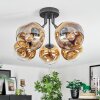 Ripoll Plafondlamp, Kogellampje Goud, Duidelijk, 5-lichts