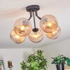 Koyoto Plafondlamp, Kogellampje 52 cm Amber, 5-lichts