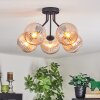 Koyoto Plafondlamp, Kogellampje 52 cm Amber, 5-lichts