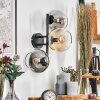 Koyoto Kogellampje, Wandlamp Amber, Duidelijk, Rookkleurig, 3-lichts