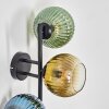Koyoto Kogellampje, Wandlamp Blauw, Goud, Groen, Duidelijk, 3-lichts