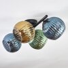 Koyoto Plafondlamp, Kogellampje Blauw, Goud, Groen, 4-lichts