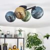 Koyoto Plafondlamp, Kogellampje Blauw, Goud, Groen, 4-lichts
