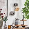 Gastor Kogellampje, Wandlamp Amber, Rookkleurig, 3-lichts