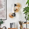 Gastor Kogellampje, Wandlamp Amber, 3-lichts