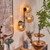 Gastor Kogellampje, Wandlamp Amber, 3-lichts