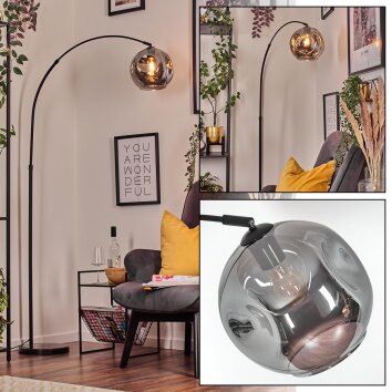 Ripoll Staande lamp, Booglampen Zwart, 1-licht