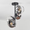 Koyoto Plafondlamp, Kogellampje 32 cm Chroom, Duidelijk, Rookkleurig, 4-lichts