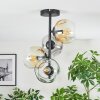 Ripoll Plafondlamp, Kogellampje Amber, Duidelijk, Rookkleurig, 4-lichts