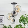 Ripoll Plafondlamp, Kogellampje Amber, Duidelijk, Rookkleurig, 4-lichts
