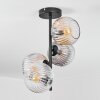 Ripoll Plafondlamp, Kogellampje Amber, Duidelijk, Rookkleurig, 4-lichts