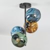 Ripoll Plafondlamp, Kogellampje Blauw, Goud, Groen, 4-lichts