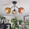 Ripoll Plafondlamp, Kogellampje Goud, Duidelijk, Koperkleurig, Rookkleurig, 3-lichts