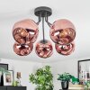 Ripoll Plafondlamp, Kogellampje Koperkleurig, 5-lichts