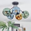Ripoll Plafondlamp, Kogellampje Blauw, Goud, Groen, 5-lichts