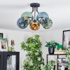 Ripoll Plafondlamp, Kogellampje Blauw, Goud, Groen, 5-lichts