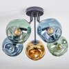 Ripoll Plafondlamp, Kogellampje Blauw, Goud, Groen, 5-lichts