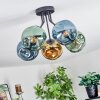 Ripoll Plafondlamp, Kogellampje Blauw, Goud, Groen, 5-lichts