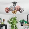 Ripoll Plafondlamp, Kogellampje Chroom, Goud, Koperkleurig, Rookkleurig, 5-lichts
