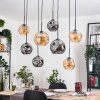 Ripoll Hanglamp, Kogellampje, Hanglamp Natuurlijke kleuren, Zwart, 8-lichts