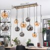 Ripoll Hanglamp, Kogellampje, Hanglamp Natuurlijke kleuren, Zwart, 8-lichts