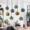 Ripoll Hanglamp, Kogellampje, Hanglamp Natuurlijke kleuren, Zwart, 8-lichts