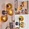 Koyoto Kogellampje, Wandlamp Goud, Duidelijk, 3-lichts