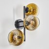 Koyoto Kogellampje, Wandlamp Goud, Duidelijk, 3-lichts