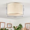 Bassagoda Plafondlamp Beige, Wit, 1-licht