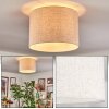 Bassagoda Plafondlamp Beige, Wit, 1-licht